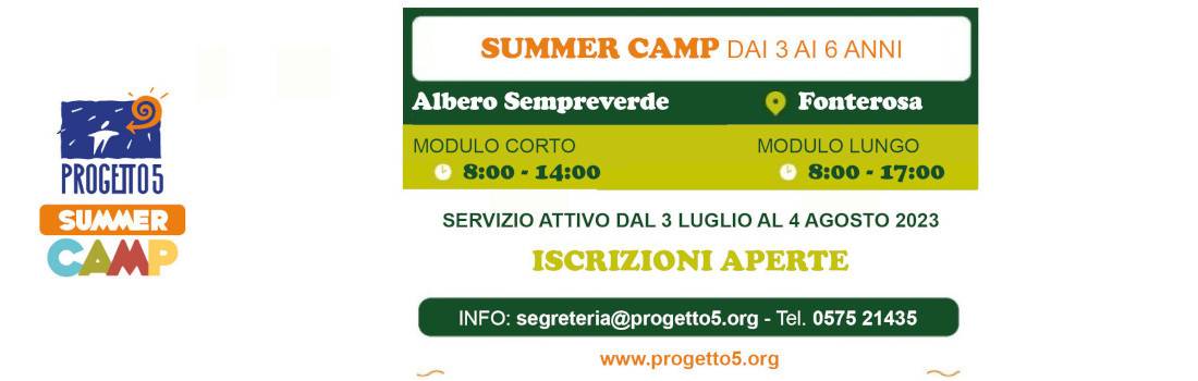 Iscrizioni Summer camp Albero Sempre Verde