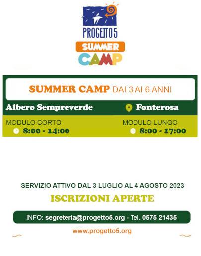 Iscrizioni Summer camp Albero Sempre Verde